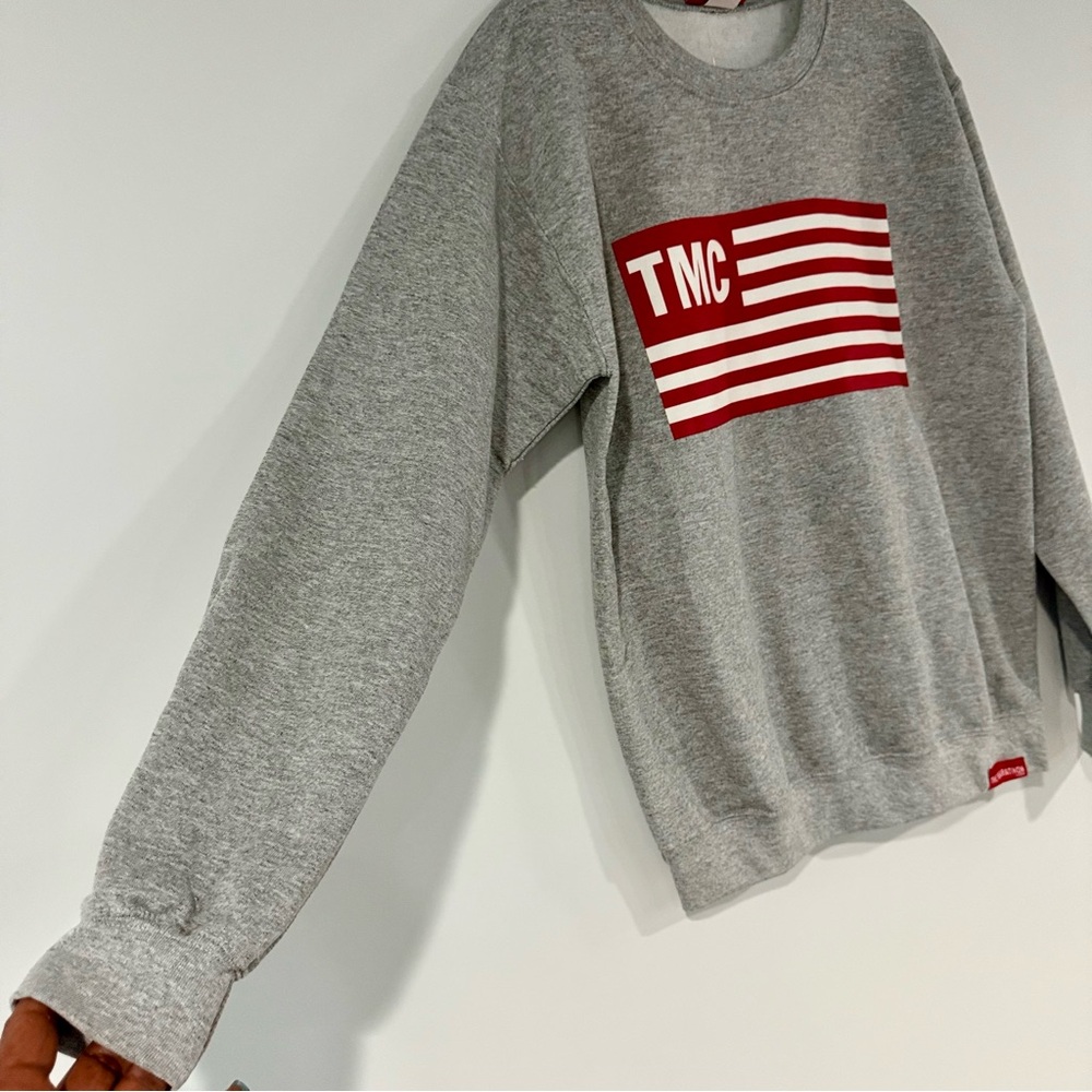 TMC The Marathon Clothing Gray Crewneck Sweatshirt Nipsey Streetwear Sz S NWT